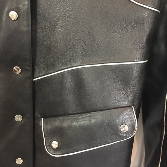 asymmetrical  black lambskin jacket XS - Picture 7 of 11